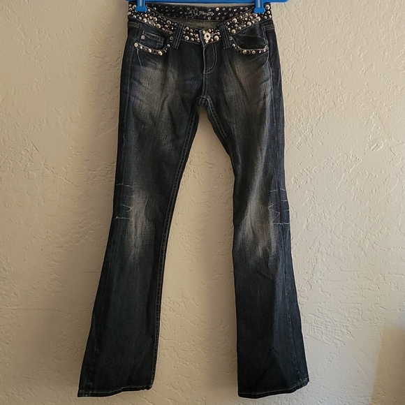 Miss Me Flared Jeans Size 26 33" - Picture 1 of 6